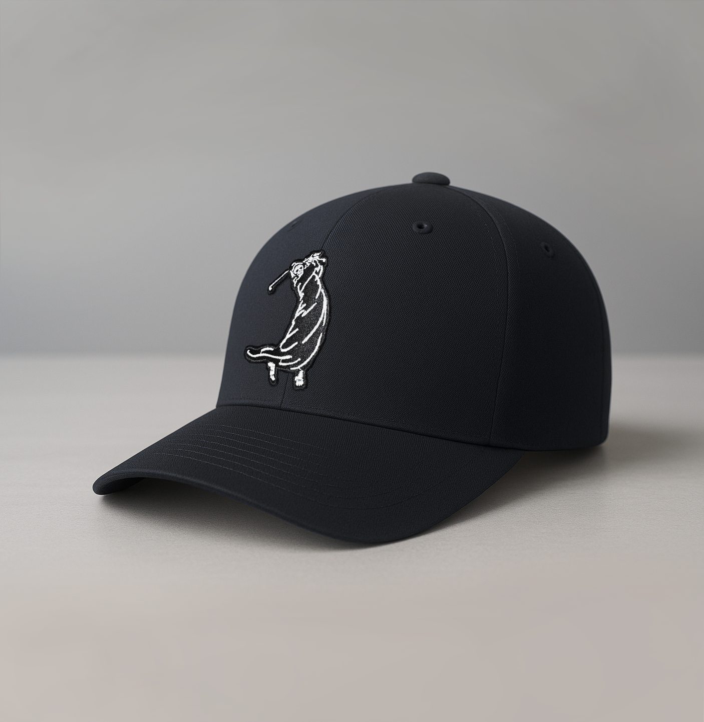 Black Bogeyman Men’s Golf Hat with Grim Reaper patch front design