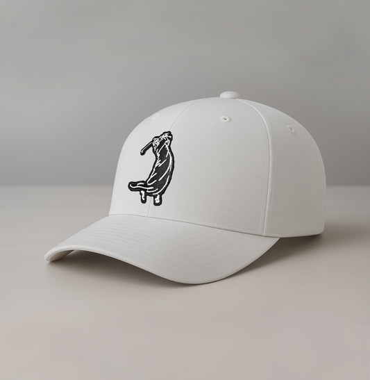 White Bogeyman Men’s Golf Hat with Grim Reaper patch front design