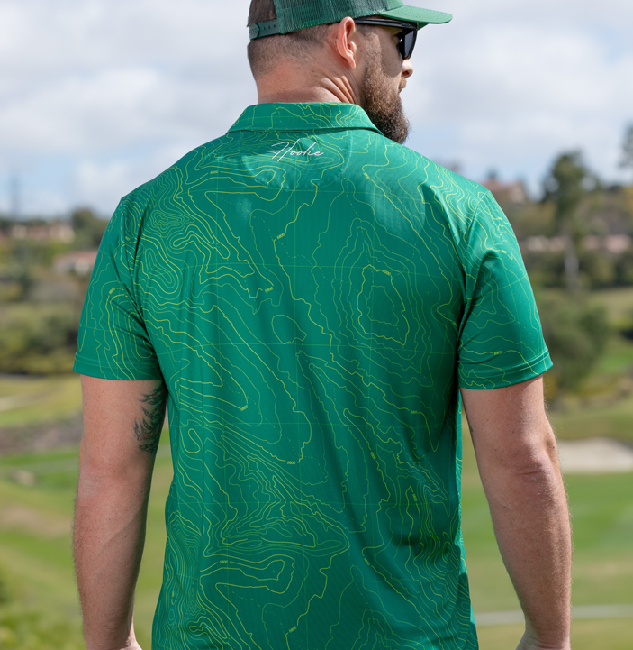 Performance Men's Golf Polo in Garden City Green inspired by military reconnaissance