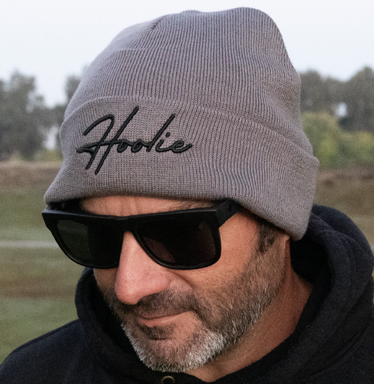 Men’s Gray Hoolie Classic Golf Beanie with embroidered white logo