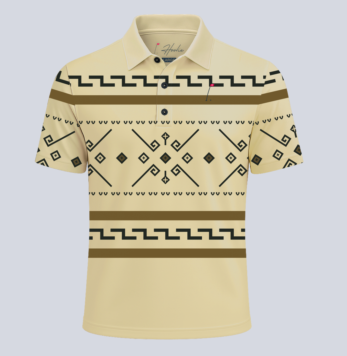 Hoolie Abides Men's Performance Printed Polo Front Picture