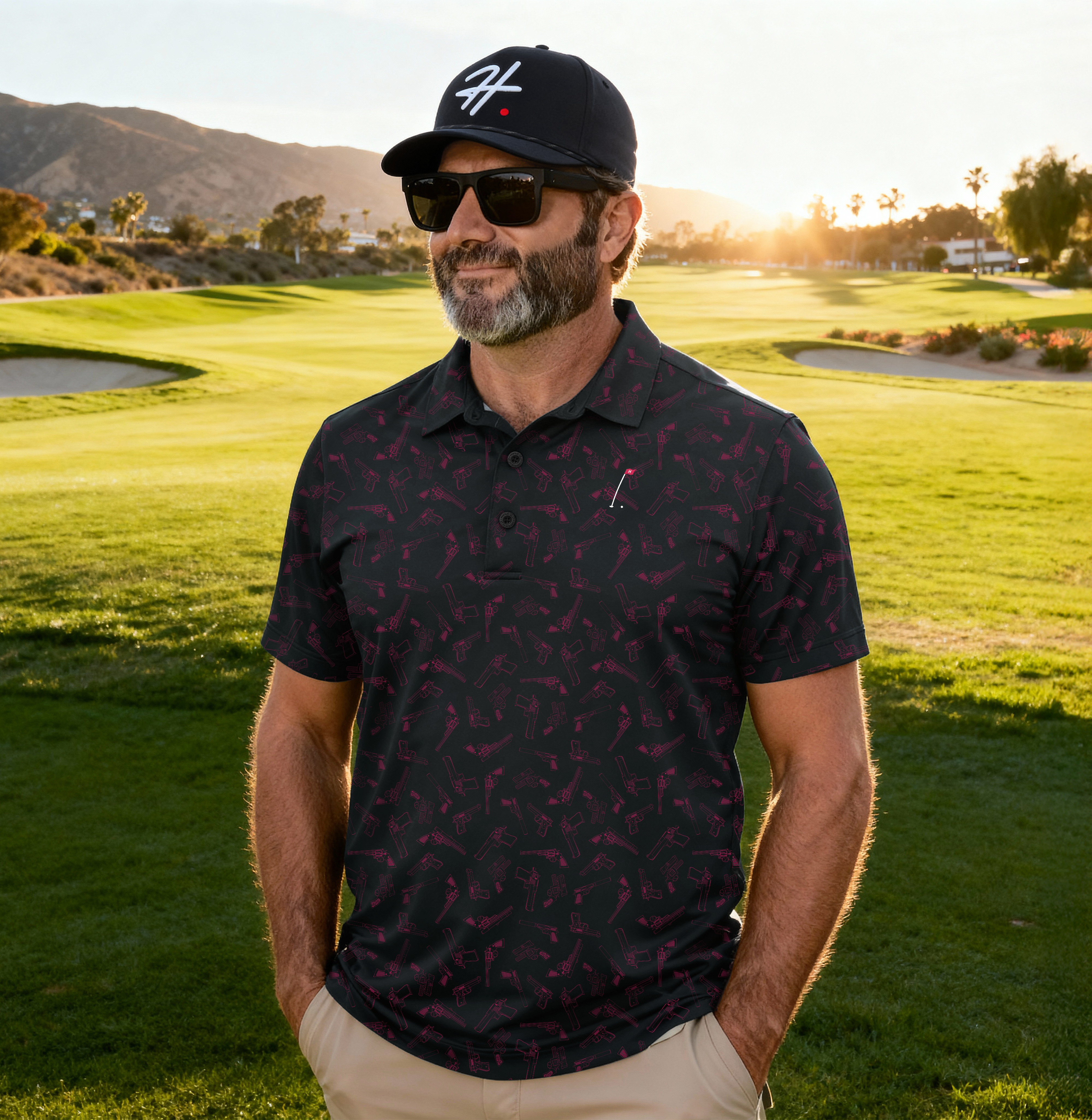 Men's Golf Polo | Straight Shooter Polo Midnight | Hoolie – HOOLIE