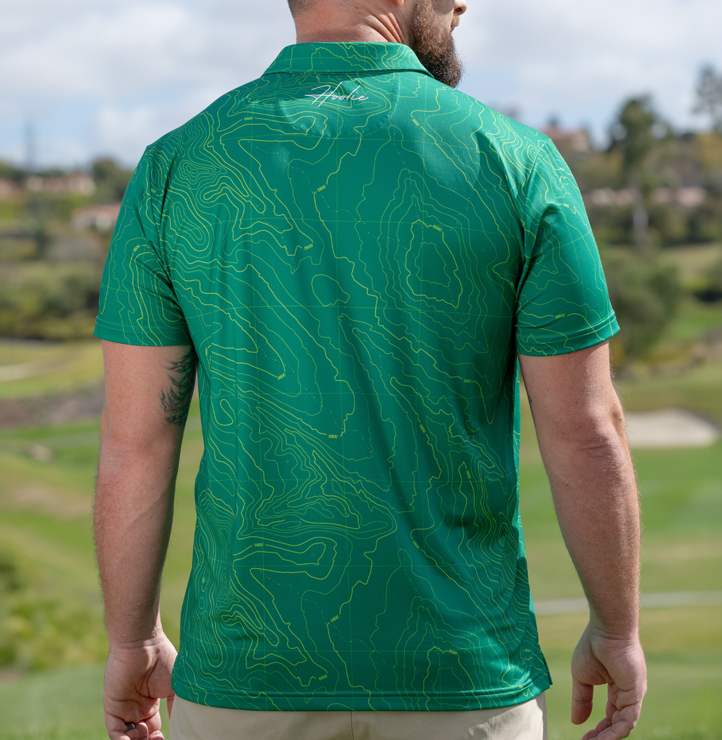 Men's Golf Polo | Garden City Recce Polo Green | Hoolie Golf – HOOLIE
