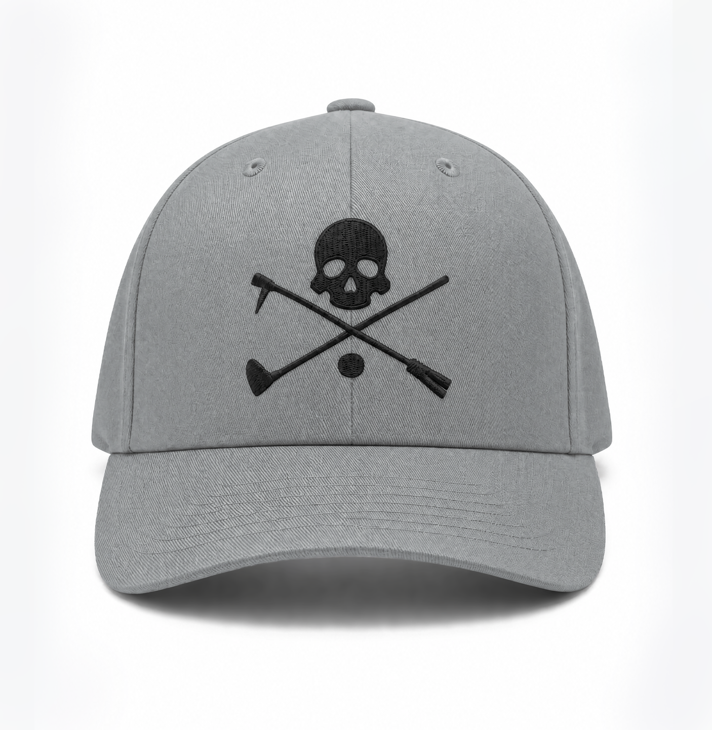 Haze Gray adjustable Hat with embroidered X Bones feature