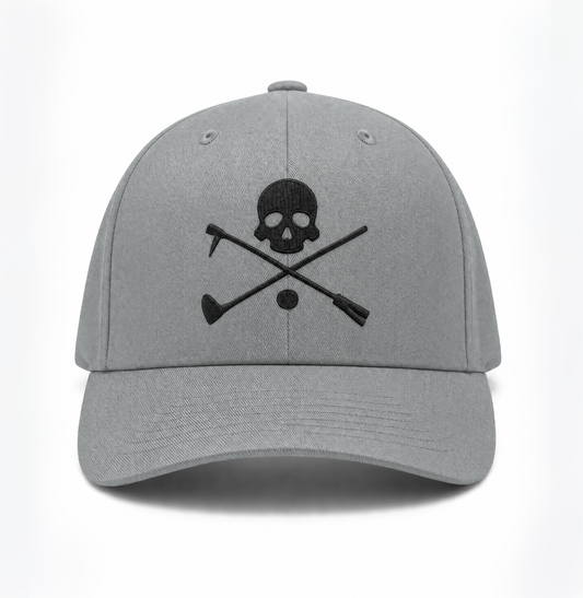 Haze Gray adjustable Hat with embroidered X Bones feature